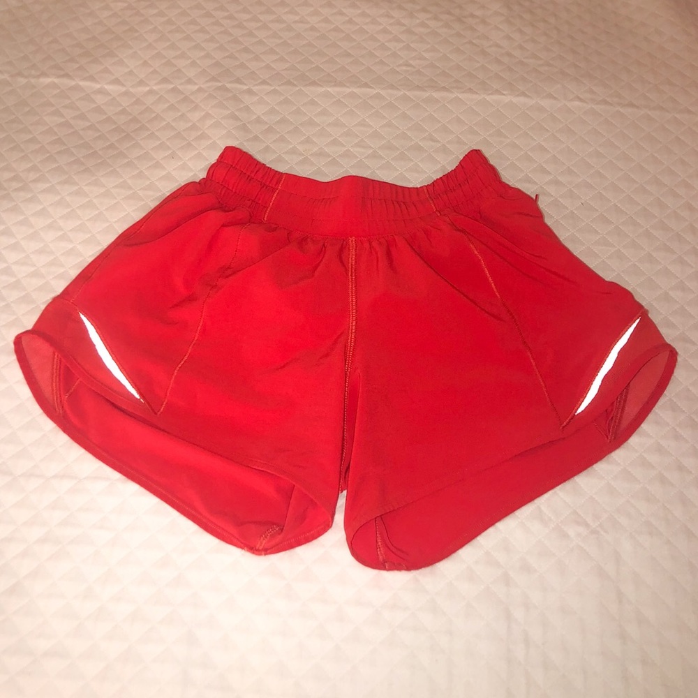 Red Hotty Hot lululemon shorts